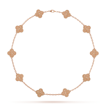 CLOVER LEAF DIAMOND NECKLACE 10 | ROSE GOLD