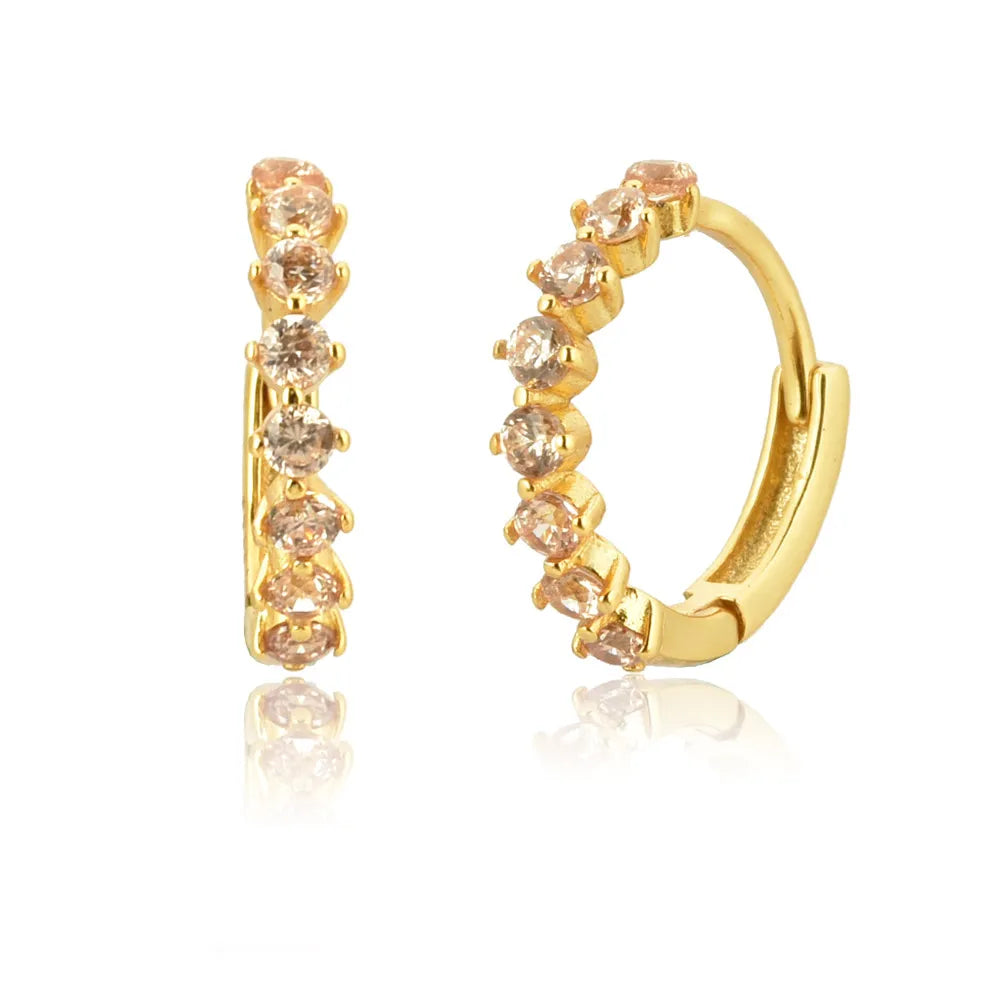 THE CHIC EARRINGS | GOLD ROSE QUARTZ