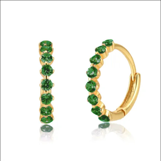 THE CHIC EARRINGS | GOLD EMERALD