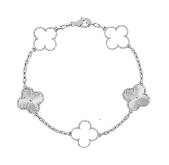 DELUXE CLOVER LEAF BRACELET | SILVER