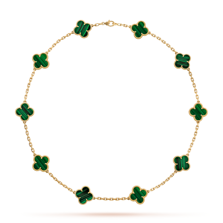 CLOVER LEAF NECKLACE 10 | EMERALD