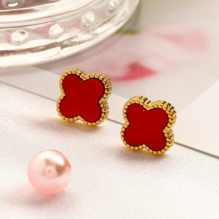 CLOVER LEAF EARRINGS | ROSE GOLD