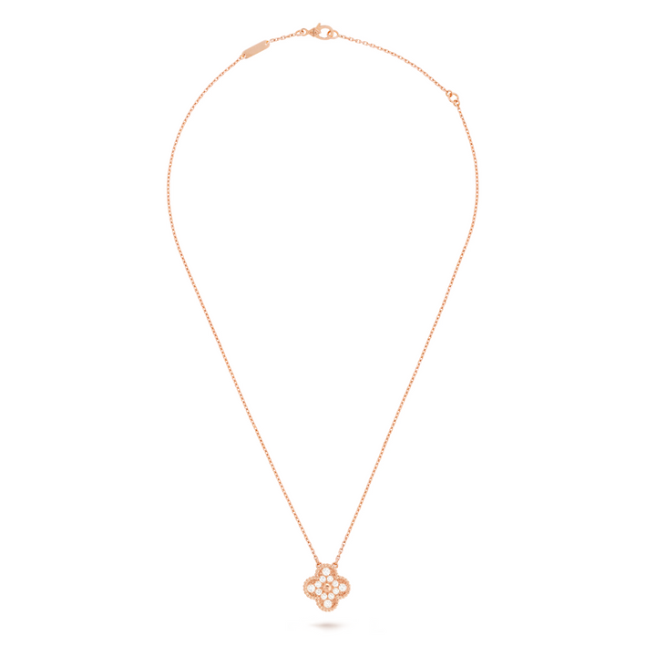 CLOVER DIAMOND NECKLACE | ROSE GOLD