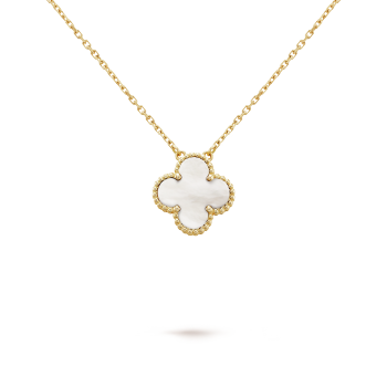 CLOVER LEAF NECKLACE | WHITE GOLD