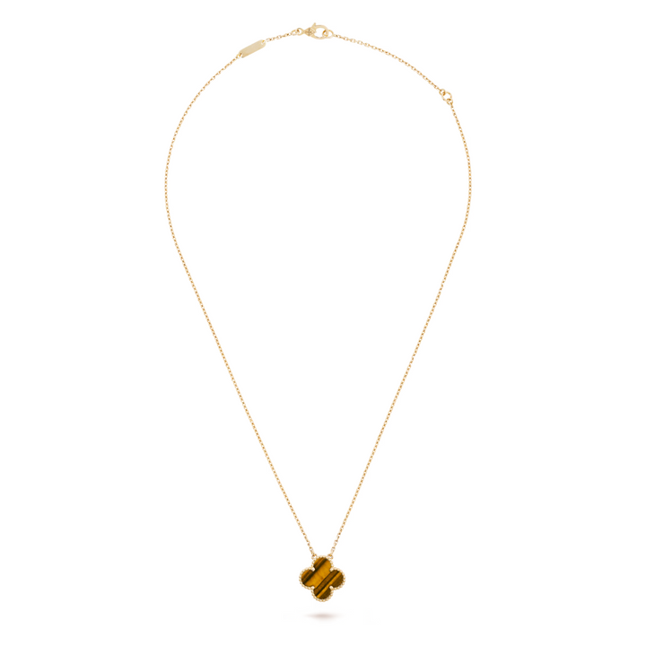 CLOVER LEAF NECKLACE | RED GOLD