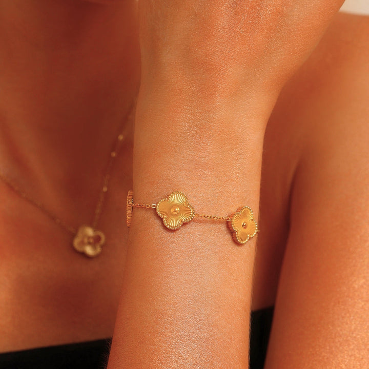 KLEEBLATT DELUXE BRACELET | GOLD